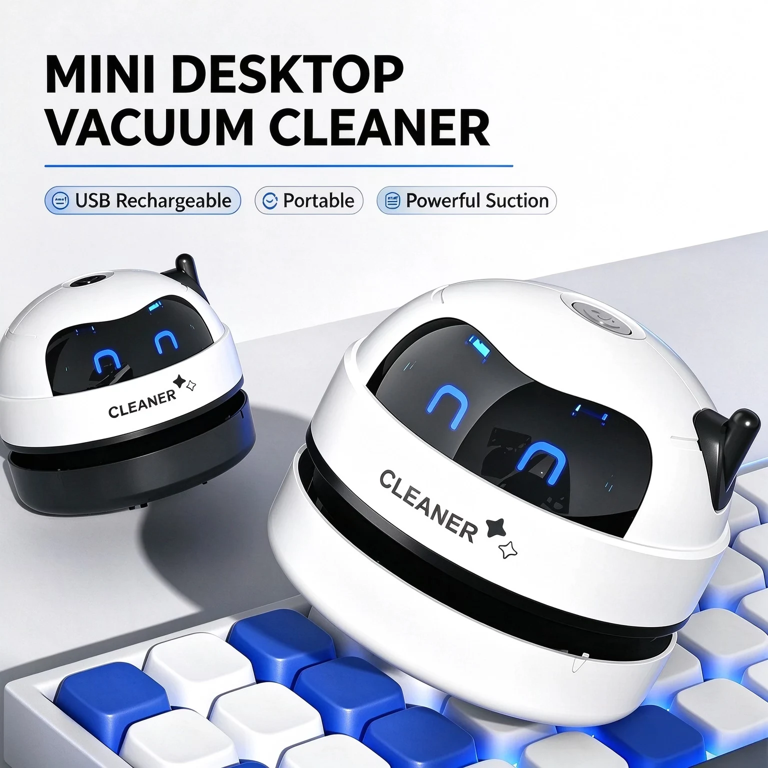 Mini Desktop Vacuum Cleaner For Eraser Dust - Draagbare mini-stofzuiger voor op het bureau,