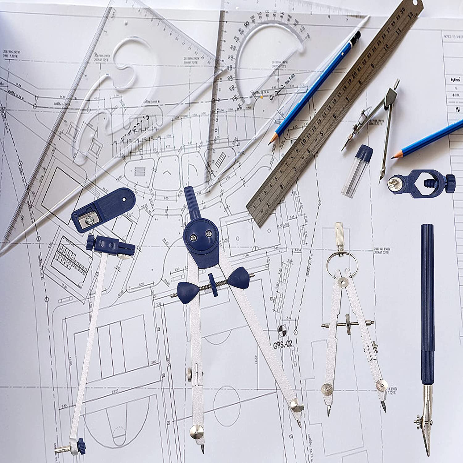 A46M-9Pc tekenpasser voor meet - Math Geometry Set With Compass recensie en prijs