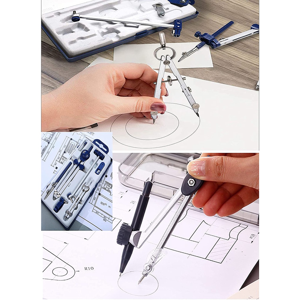 A46M-9Pc tekenpasser voor meet - Math Geometry Set With Compass recensie en prijs
