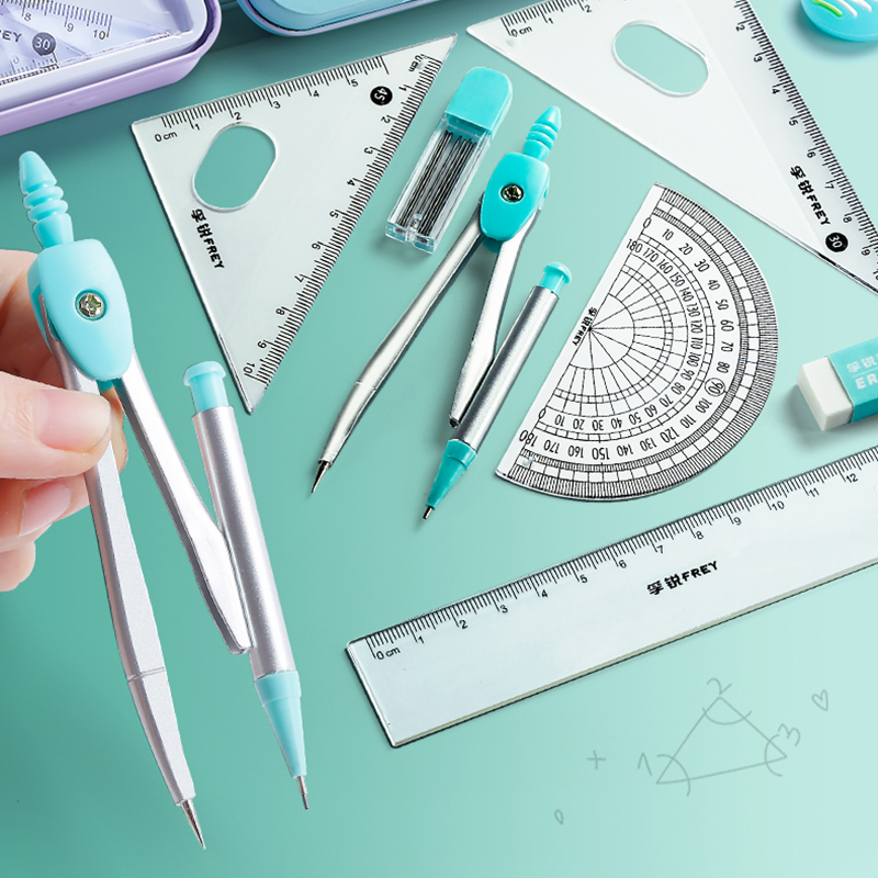7 STKS RVS Kompas Set Wiskunde - Math Geometry Set With Compass recensie en prijs
