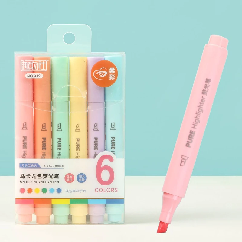 6 STKS Pastel Markeerstiften - - Pastel Highlighter Set Double Ended recensie en prijs