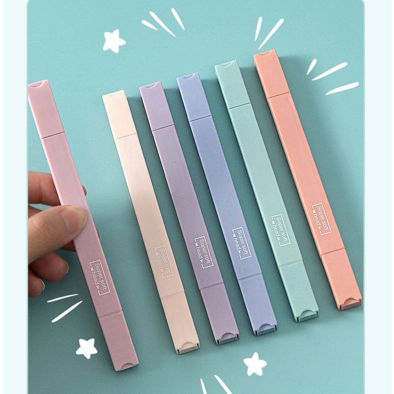 6-delige dubbelzijdige markeer - Pastel Highlighter Set Double Ended recensie en prijs