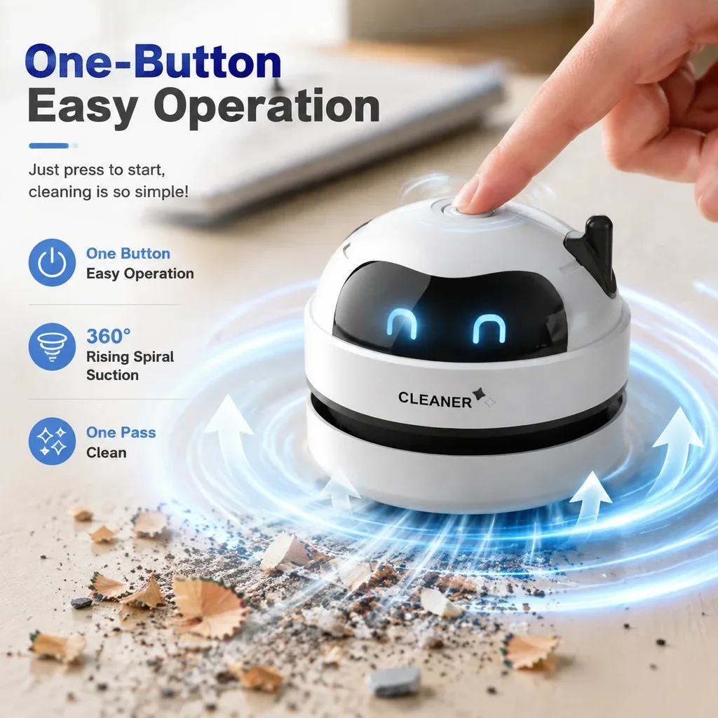 Draagbare mini-stofzuiger voor - Mini Desktop Vacuum Cleaner For Eraser Dust recensie en prijs